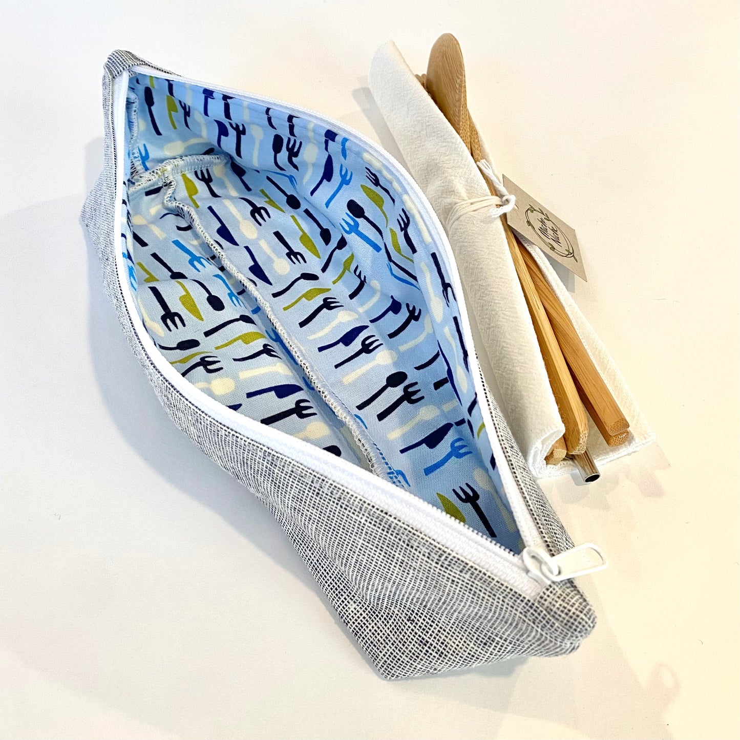 On-the-go Cutlery Pouch | Bamboo Cutlery | Eco-friendly gift idea