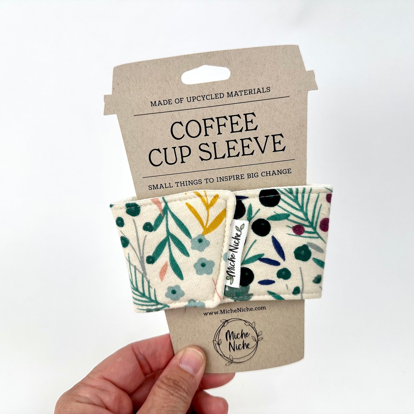 Reusable Coffee Cup Sleeve - Floral Botanical Collection