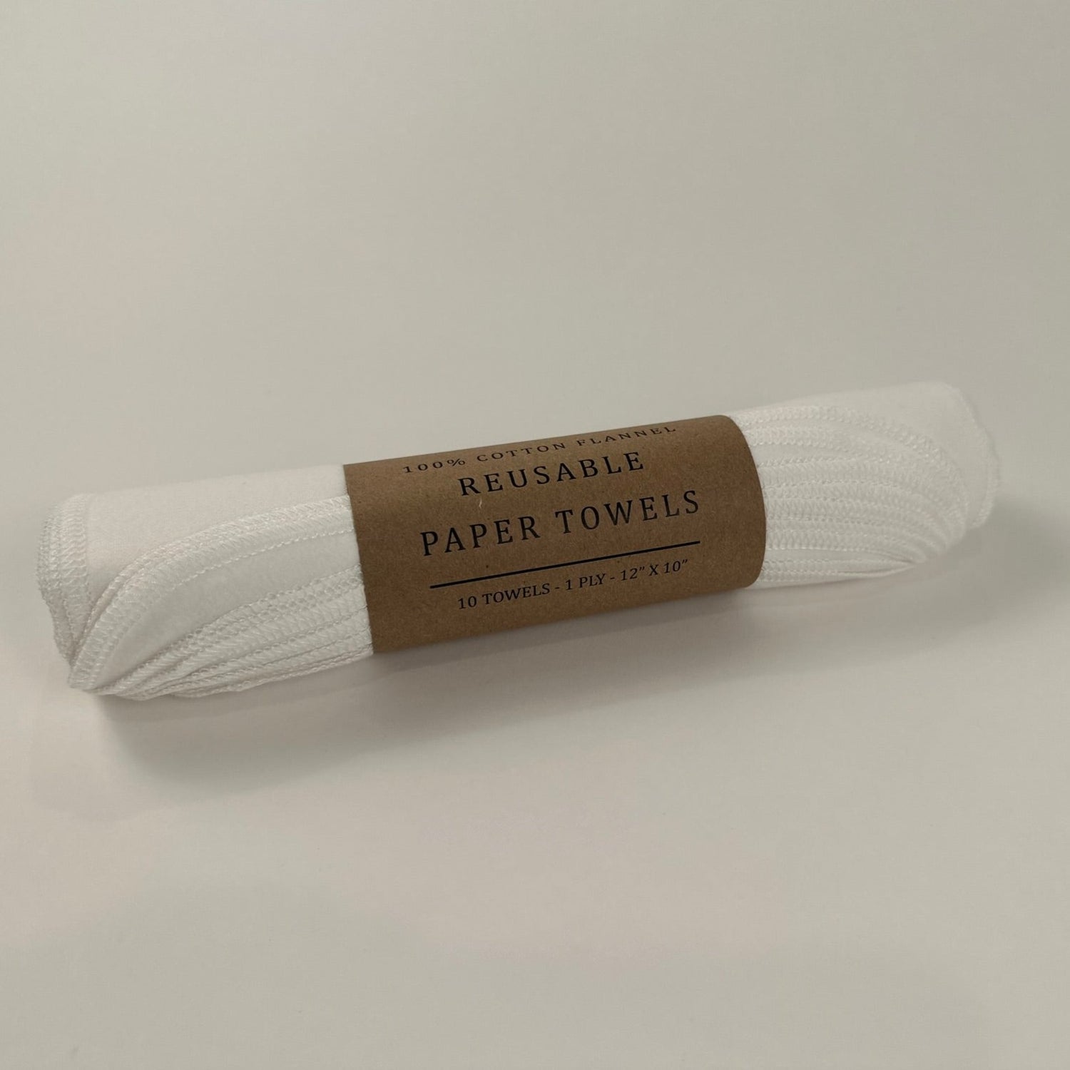 Reusable Paper Towels, 100% Cotton Flannel, 10 Pack