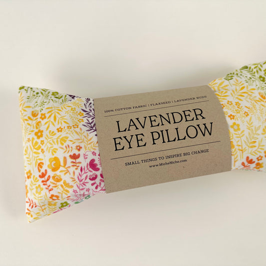 Lavender Eye Pillow | Rainbow Flower Field